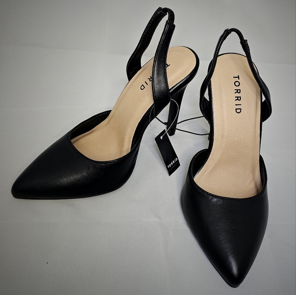 Pointed Toe Slingback Heel(WW) - Picture 1 of 7